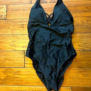 Xhilaration black one piece swimsuit